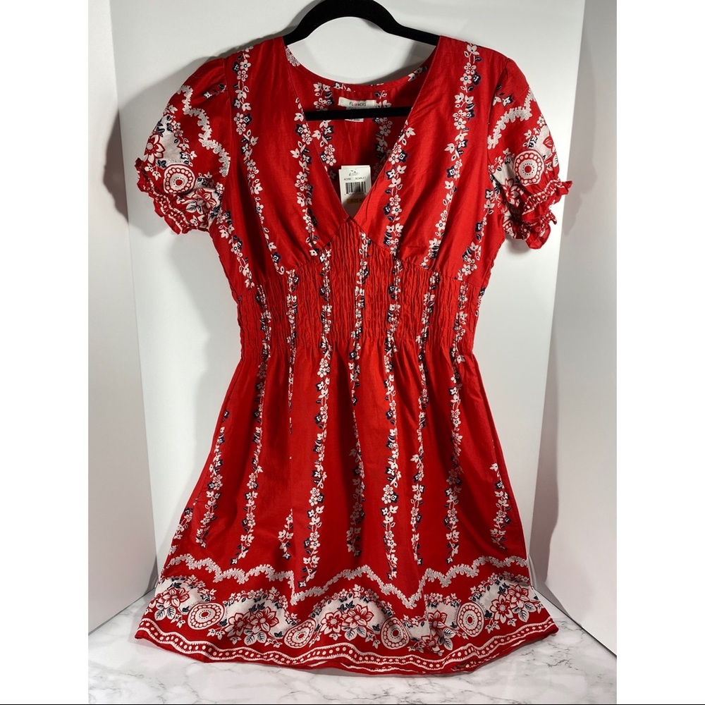 Flowers Red Bandana Dress